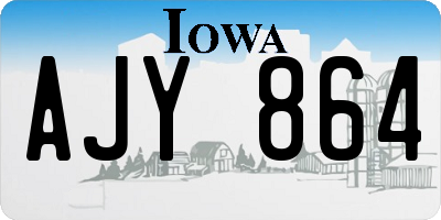 IA license plate AJY864