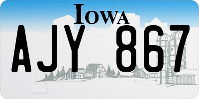 IA license plate AJY867