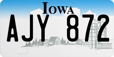 IA license plate AJY872