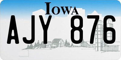 IA license plate AJY876