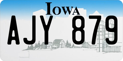 IA license plate AJY879
