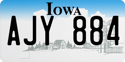 IA license plate AJY884