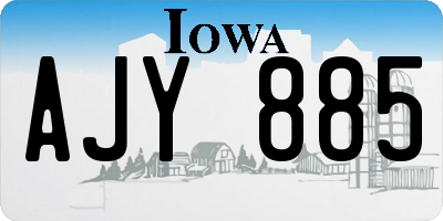 IA license plate AJY885