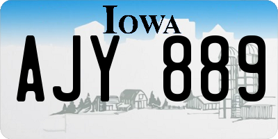 IA license plate AJY889