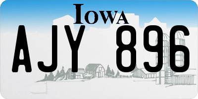 IA license plate AJY896