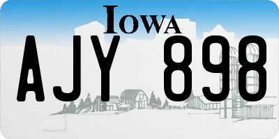 IA license plate AJY898