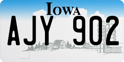 IA license plate AJY902
