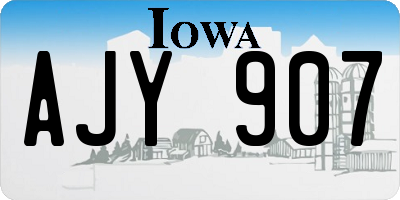 IA license plate AJY907