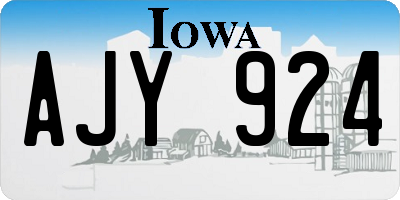 IA license plate AJY924