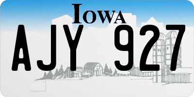IA license plate AJY927
