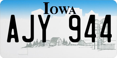 IA license plate AJY944