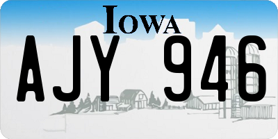 IA license plate AJY946
