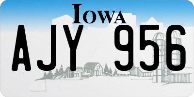 IA license plate AJY956