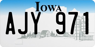 IA license plate AJY971