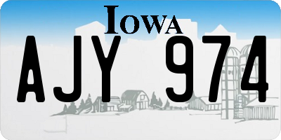 IA license plate AJY974