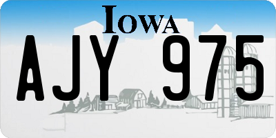 IA license plate AJY975