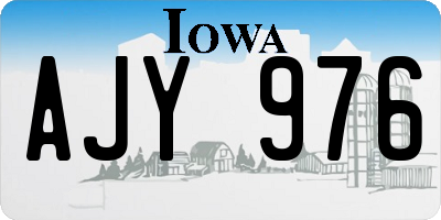 IA license plate AJY976