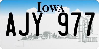 IA license plate AJY977