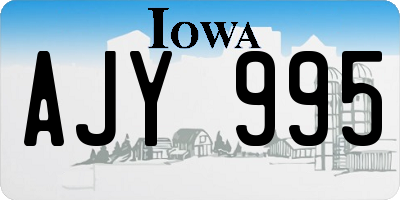 IA license plate AJY995