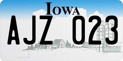 IA license plate AJZ023