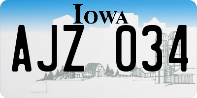 IA license plate AJZ034