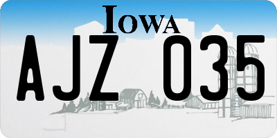 IA license plate AJZ035