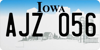 IA license plate AJZ056