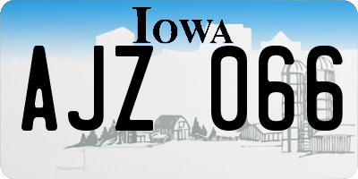 IA license plate AJZ066
