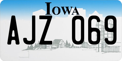IA license plate AJZ069