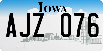IA license plate AJZ076
