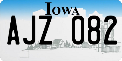 IA license plate AJZ082