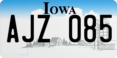 IA license plate AJZ085