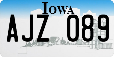 IA license plate AJZ089