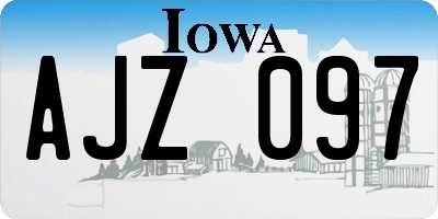 IA license plate AJZ097