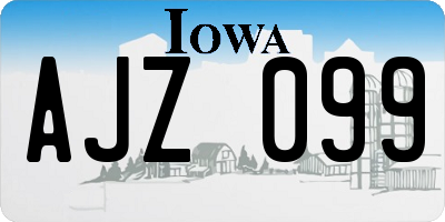 IA license plate AJZ099