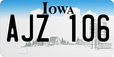 IA license plate AJZ106