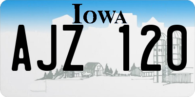 IA license plate AJZ120