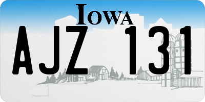 IA license plate AJZ131