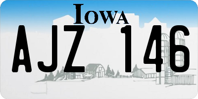 IA license plate AJZ146
