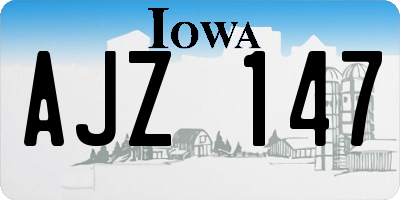 IA license plate AJZ147