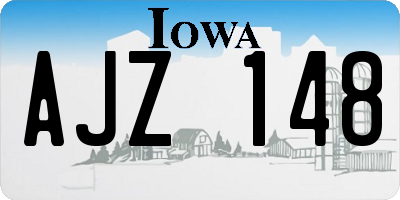 IA license plate AJZ148