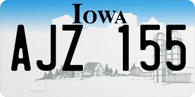 IA license plate AJZ155