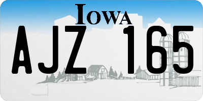 IA license plate AJZ165