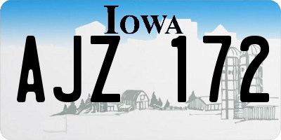 IA license plate AJZ172