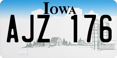 IA license plate AJZ176