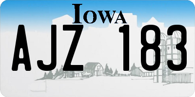 IA license plate AJZ183