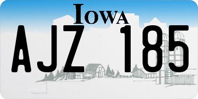 IA license plate AJZ185