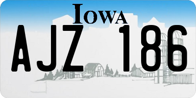 IA license plate AJZ186