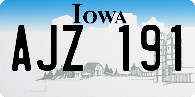 IA license plate AJZ191