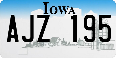 IA license plate AJZ195